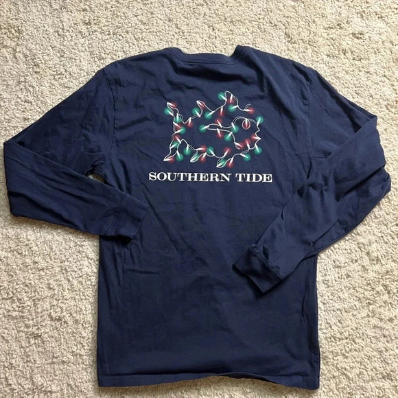 Southern Tide Other - Size Small Southern Tide Navy Long Sleeve Christmas Shirt